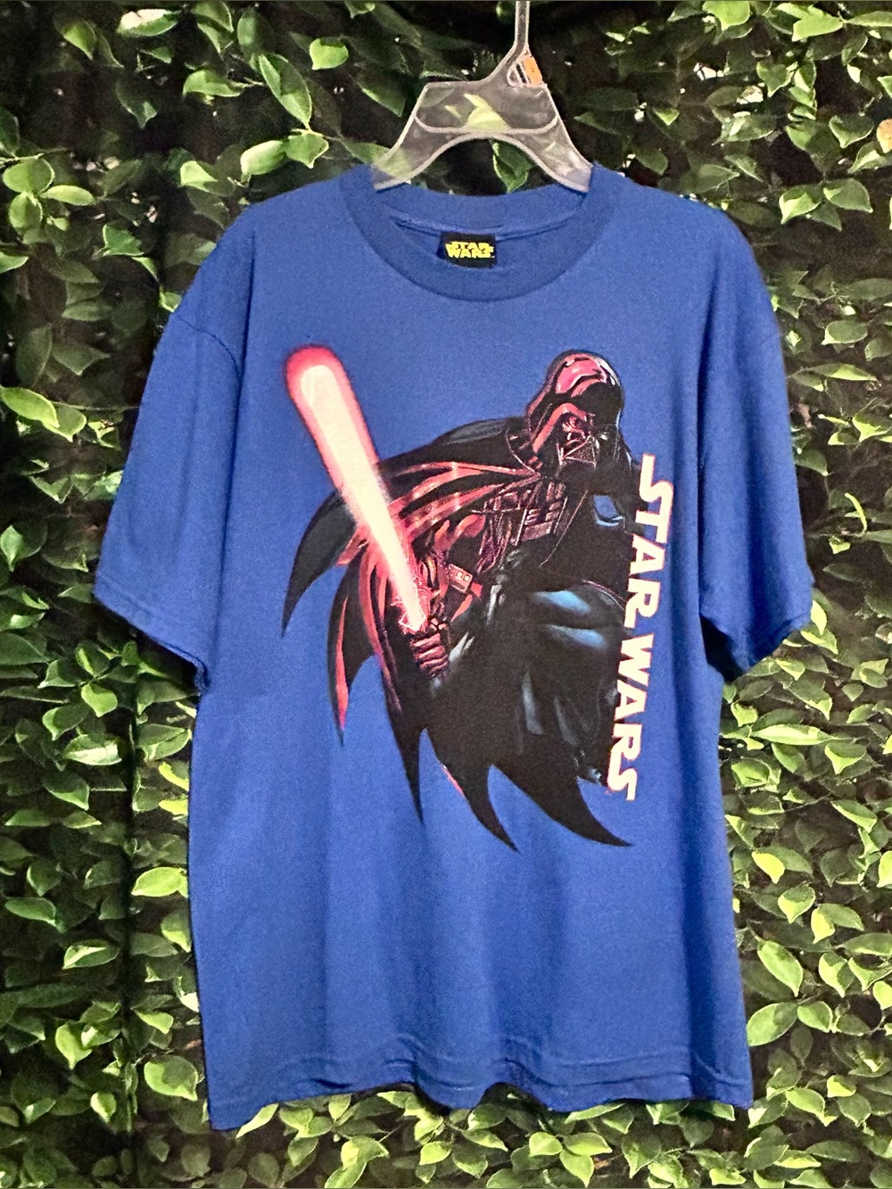 Star Wars Glow In Dark T Shirt Royal Blue Darth Vader Boys 16-18 XL